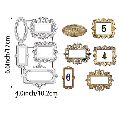 Geometric Carbon Steel Cutting Dies Stencils DIY-WH0309-2060-1