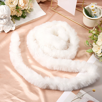 2Pcs 2 Colors Faux Fur Chenille Stick Fabric Roll for Christmas Tree Decor or Wreath Bows Craft FIND-CY0002-10A-1