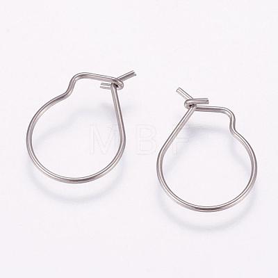 304 Stainless Steel Hoop Earrings STAS-K148-09-1