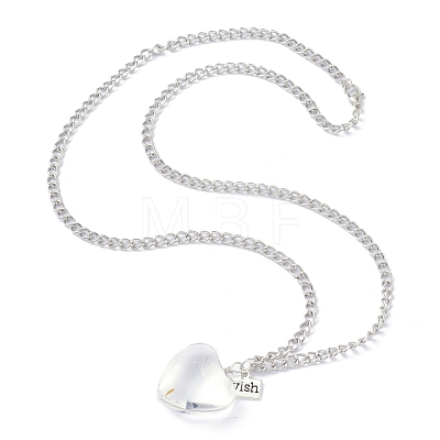 Dandelion Seed Wish Necklace for Teen Girl Women Gift NJEW-Z014-02P-1