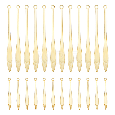 100Pcs 2 Style Brass Pendants KK-BC0011-76-1