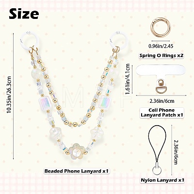 1Pc Acrylic Beaded Mobile Straps AJEW-SZ0002-82D-1