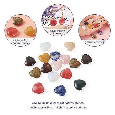 Fashewelry 16Pcs 8 Style Natural & Synthetic Gemstone Beads G-FW0001-25-1