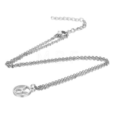 201 Stainless Steel Pendants Necklaces NJEW-S063-TN505-2-1