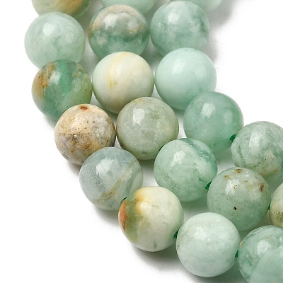 Natural Green Quartz Round Beads Strands G-Z127-A01-6mm-1