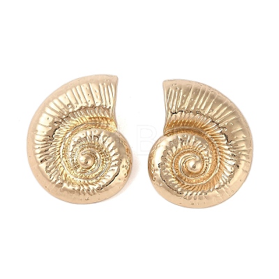 Conch Alloy Stud Earrings for Women EJEW-A112-07KCG-1