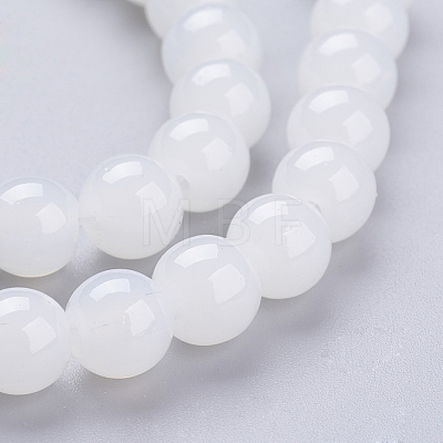 Imitation Jade Glass Beads Strands DGLA-S076-8mm-21-1