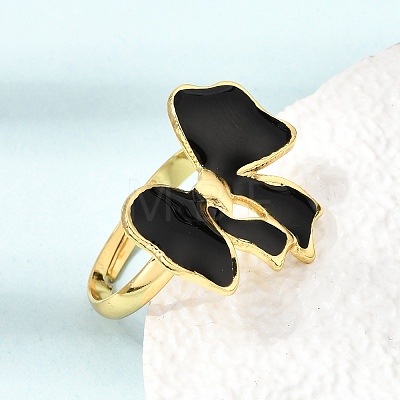 304 Stainless Steel Enamel Cuff Open Rings SA-CBA369F-02G-03-1