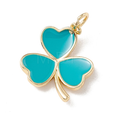 Brass Enamel Pendants KK-P217-03G-04-1