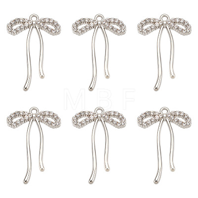 15Pcs Alloy Micro Pave Cubic Zirconia Pendants FIND-ME0001-68-1