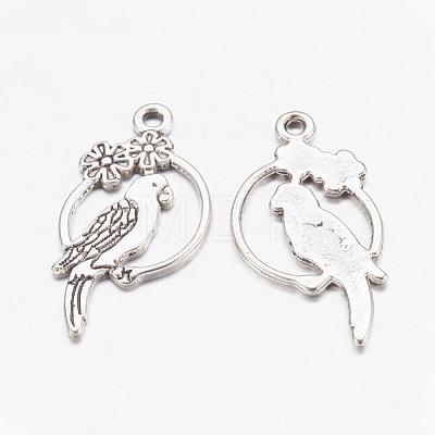 Alloy Tropical Parrot Pendants EA10187Y-AS-1