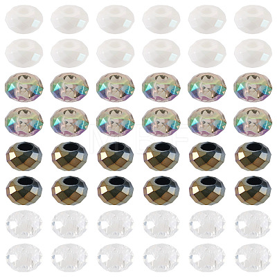60Pcs 4 Colors Acrylic European Beads SACR-TA0001-80-1