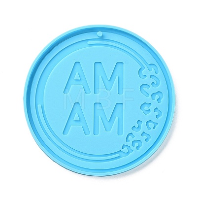 DIY Mother's Day Theme Flat Round Pendant Silicone Molds SIMO-H010-02A-1