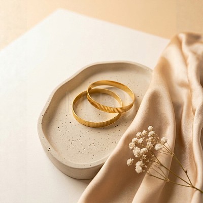 Brass Striped Bangles for Women WG1B245-01-1