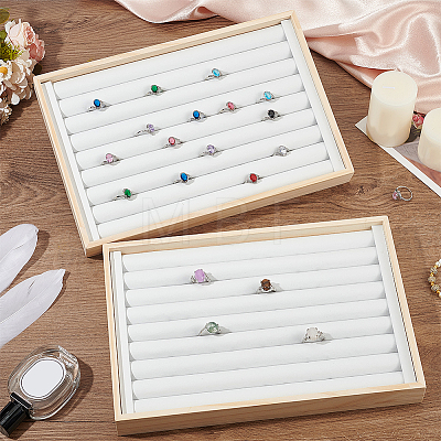 Wooden Finger Ring Display Tray RDIS-WH0009-026A-1