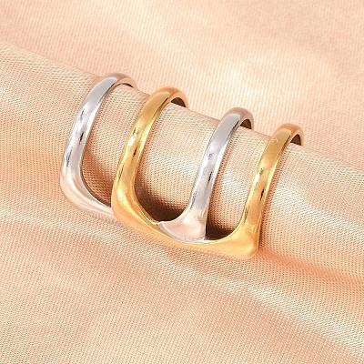 304 Stainless Steel Cuff Open Rings SA-H001-11GP-1