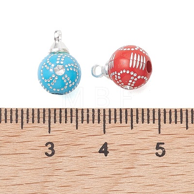 Plating Opaque Acrylic with Brass Pendants PALLOY-JF05244-1