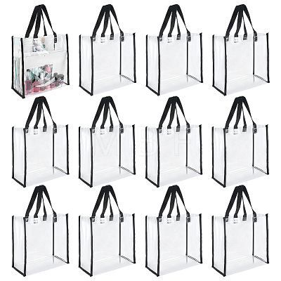 Rectangle Transparent PVC Plastic Bags ABAG-WH0083-007D-1