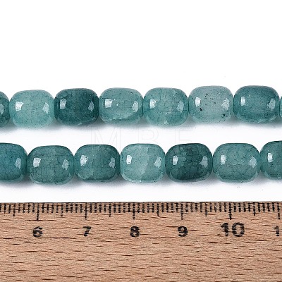 Baking Paint Crackle Glass Beads Strands DGLA-N019-01B-10-1