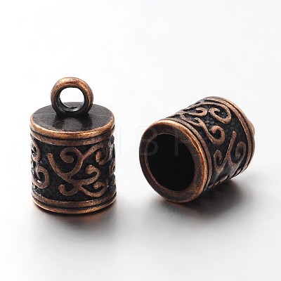 Tibetan Style Cord Ends LS-TIBEP-LF10887YKG-R-FF-1