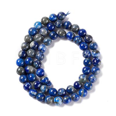 Natural Lapis Lazuli Round Beads Strands G-I181-09-6mm-1