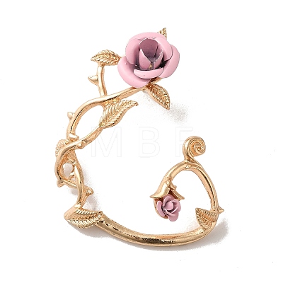 Alloy Rose Climber Wrap Around Stud Earrings for Women EJEW-A096-01E-1