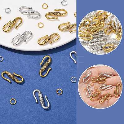 Tibetan Style Alloy S-Hook Clasps FIND-FS0005-28-1