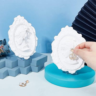 Fingerinspire 2 Sets 2 Style Resin Earring Jewelry Cameo Display Stand EDIS-FG0001-49-1