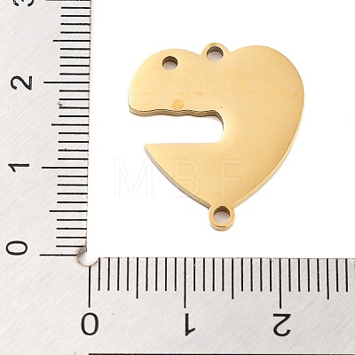 Valentine's Day 304 Stainless Steel Black Enamel I Love You Connector Charms STAS-Z078-17G-1