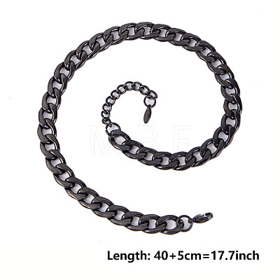 Unisex 304 Stainless Steel Curb Chains Necklaces MX1840-4-1