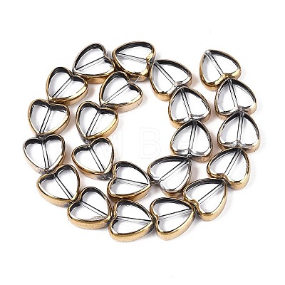 Electroplate Glass Beads Strands X-EGLA-T021-23B-1