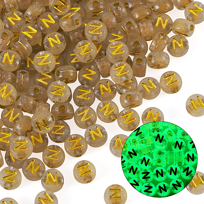 50G Luminous Transparent Acrylic Beads OACR-TAD0001-01N-1