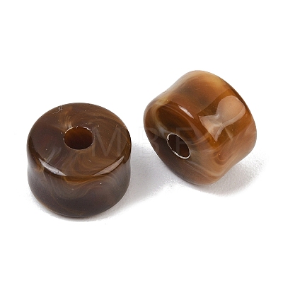 Two-Color Opaque Acrylic Imitation Gemstone Beads AC-CBA3EFE-02N-1