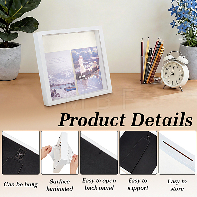 4Pcs Plywood Money Box Photo Frames ODIS-WA0001-16D-1