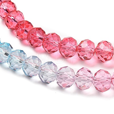 Transparent Painted Glass Beads Strands X1-DGLA-A034-T6mm-A11-1