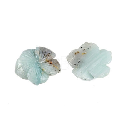 Natural Flower Amazonite Carved Pendants G-B097-01A-08-1