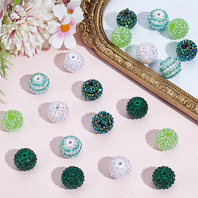 Resin Rhinestone Beads RESI-PA0001-44B-1