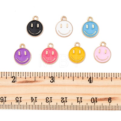 28Pcs 7 Colors Alloy Enamel Charms ENAM-FP0001-66-1