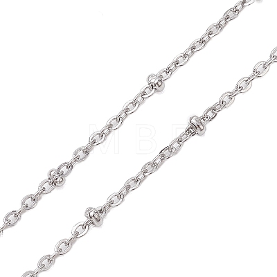 304 Stainless Steel Satellite Chain Slider Necklace Making AJEW-JB01247-02-1