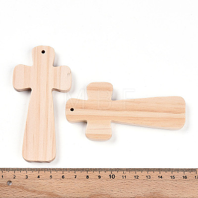 Natural Pine Wood Big Pendants WOOD-N016-54B-1