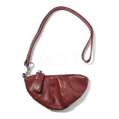 Soft Leather Croissant Clutch Bags AJEW-M043-04E-1