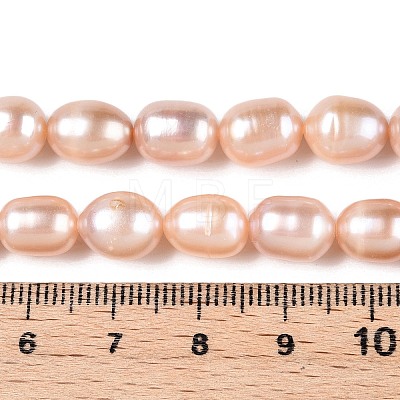 Natural Cultured Freshwater Pearl Beads Strands PEAR-Q003-7mm-03-1