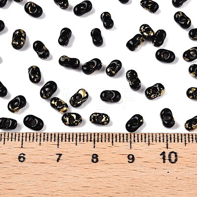 Picasso Spray Painted Glass Seed Beads SEED-T006-04-40-1