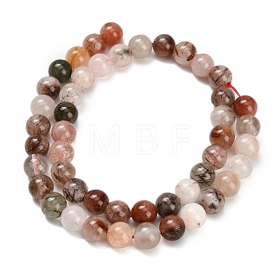 Natural Multi-Color Rutilated Quartz Beads Strands G-G300-A03-8mm-1