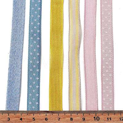 18 Yards 6 Colors Polyester Ribbon SRIB-C001-B08-1