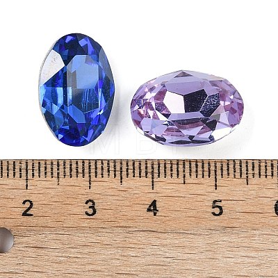 Glass Pointed Back Rhinestone Cabochons RGLA-A010-10x14mm-M-1