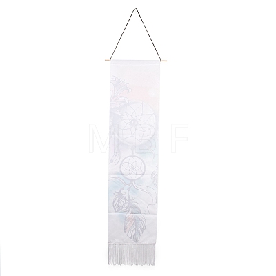 Bohemia Style Linen Wall Hanging Tapestry DJEW-B006-01G-1