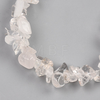 Unisex Chip Natural Quartz Crystal Beaded Stretch Bracelets BJEW-S143-16-1