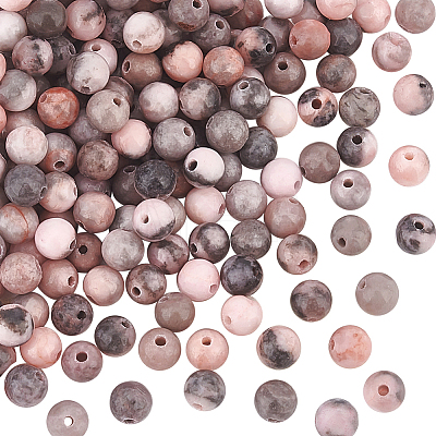 Natural Pink Zebra Jasper Beads G-OC0001-22-4mm-1