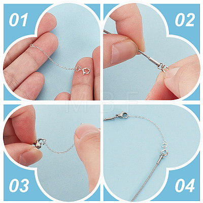 925 Sterling Silver Ends with Chain FIND-GA00001-1